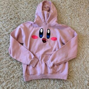 Pink Kirby Face Hoodie